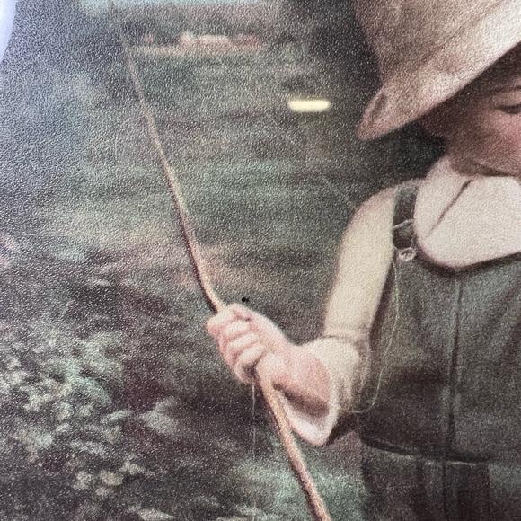 Antique Litho Print Boy Fishing, W.S. Mowbray, Advertising Memorabilia, Keiper - Picture 8 of 10